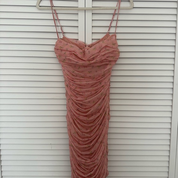 House of CB Pink Floral Mini Dress - Picture 1 of 2